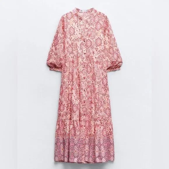 knee length dresses for ladies Zara Orchid Pink Satin Cami Maxi Dress